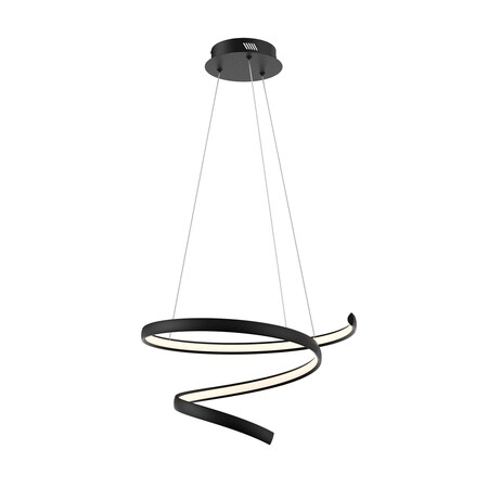 Dals Helix 20 Inch LED Pendant, Black SPR20-CC-BK